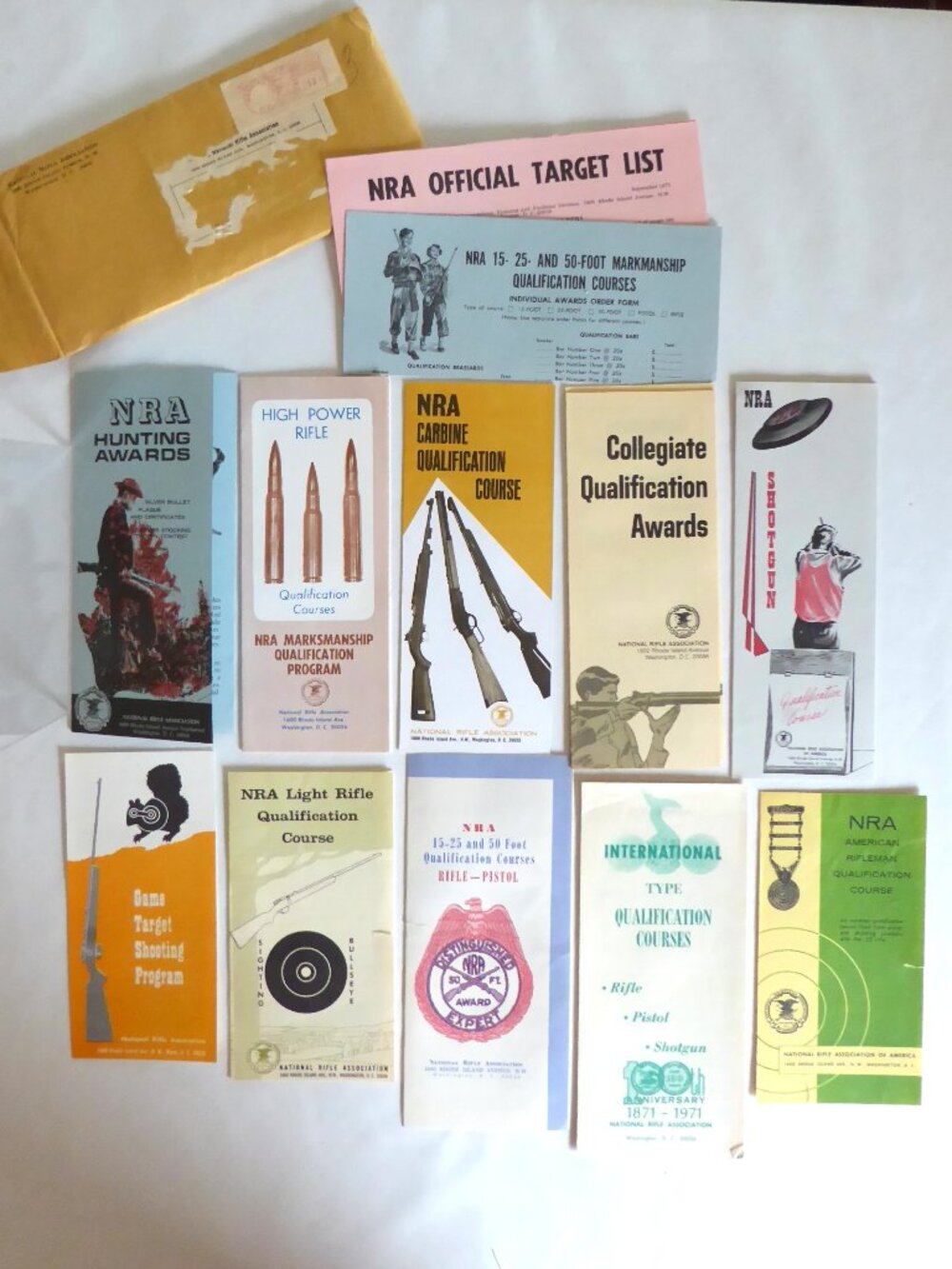 VINTAGE 1970’s NRA NATIONAL RIFLE ASSOCIATION BROCHURES PACKET LOT OF 13